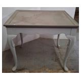 Painted Wood Side Table with Cabriole Legs