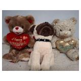 Plush Bears and Pug Toy Collection