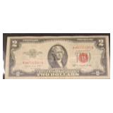 1953 $2 US Red Seal Banknote