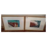 Framed Abstract Mixed Media Prints