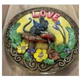 Round Decorative Plaque With Mouse Motif