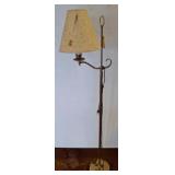 50in Brass Floor Lamp with Adjustable Arm