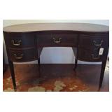 Mahogany Kidney-Shaped Writing Desk