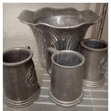 Dura-Cast Pewter Bowl and Mugs Set