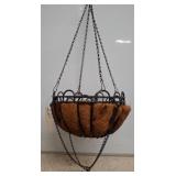 Hanging Metal Planter with Coco Fiber Liner