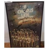 Framed Poster of ï¿½A Chorus Lineï¿½ with Signatures 1