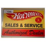 Hot Wheels Sales & Service Metal Sign