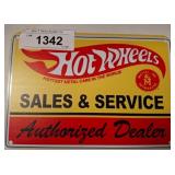 Hot Wheels Authorized Dealer Metal Sign