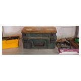 Green Plastic Tackle Box with Accessories