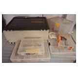 Fishing Gear in Plastic Tackle Boxes