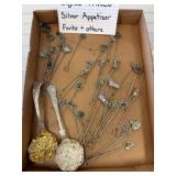 Signed Taxco Silver Cocktail Forks and EPNS Spoons