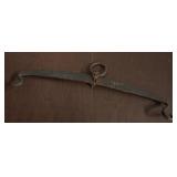 Iron Balance Beam Scale with Hooks and Ring