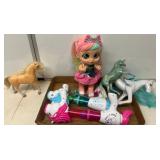 Toy Doll with Unicorn Figures and Accessories