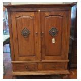 Wooden Cabinet with Double Doors and Drawers