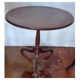 Round Mahogany Tilt-Top Pedestal Table