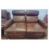 Hancock & Moore Leather Reclining Loveseat