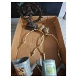 Decorative Items Including Statue and Wall Hooks