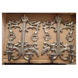 Cast Metal Wall Candle Sconces