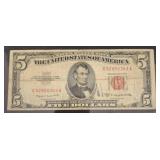 1934 $5 United States Note with Red Seal
