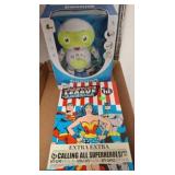 Dancing Robot Toy & Justice League Bath Set