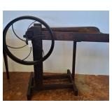 Antique Wooden Hand-Crank Belt Driven Tool