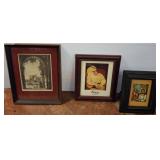 Three Framed Art Prints in Various Styles RM4