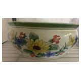 Decorated Ceramic Bowl with Floral Motif