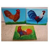 Rooster Paintings by Local Artist Dudek