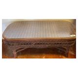 Wicker Coffee Table With Glass Top