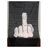 Black Flag With Middle Finger Design