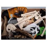 Box Lot of Halloween Props and Decorations