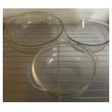 Clear Glass Mixing Bowls, Set of Three