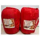 Coleman Red Sleeping Bags in Stuff Sacks