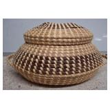 Sweetgrass Basket with Lid and Handles