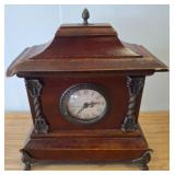 Wooden Mantel Clock with Battery Mechanism