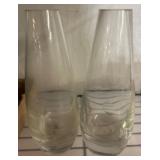 Clear Glass Tapered Vases