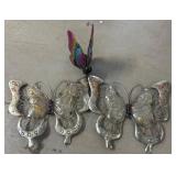 Metal and Glass Butterfly Wall Decor