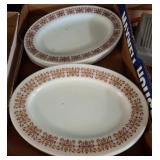 Pyrex Oval Platters, Floral Pattern