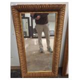 Rectangular Mirror With Gold-Toned Frame rm4