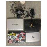 Four Laptops with Accessories