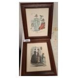 Two Framed Fashion Prints by M. Gallï¿½ rm4