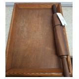 Acacia Wood Tray and Rolling Pin by Hearth & Hand
