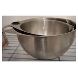 Pampered Chef Stainless Steel Mixing Bowl Set