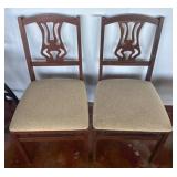 Wood Chairs with Upholstered Seats