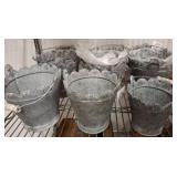 Lulu & Co. Metal Buckets with Eiffel Design