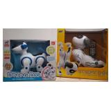 Two Boxed Robotic Dogs: Dancing Dog & Stunt Dog