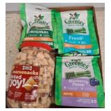 Dog Treats Including Greenies and MaroSnacks