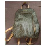 Calvin Klein Monogram Backpack with Tan Straps
