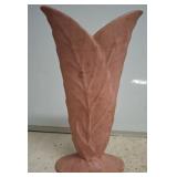 Pink Ceramic Hull USA Leaf Design Vase