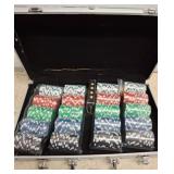 Poker Chip Set in Metal Carrying Case